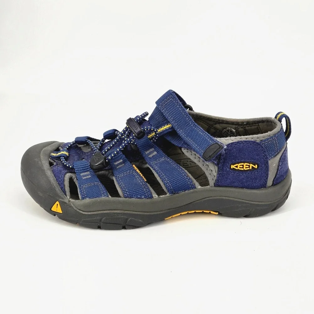 KEEN Newport H2 Blue Yellow Waterproof Hiking Trails Sandals Shoes Kids Size 4